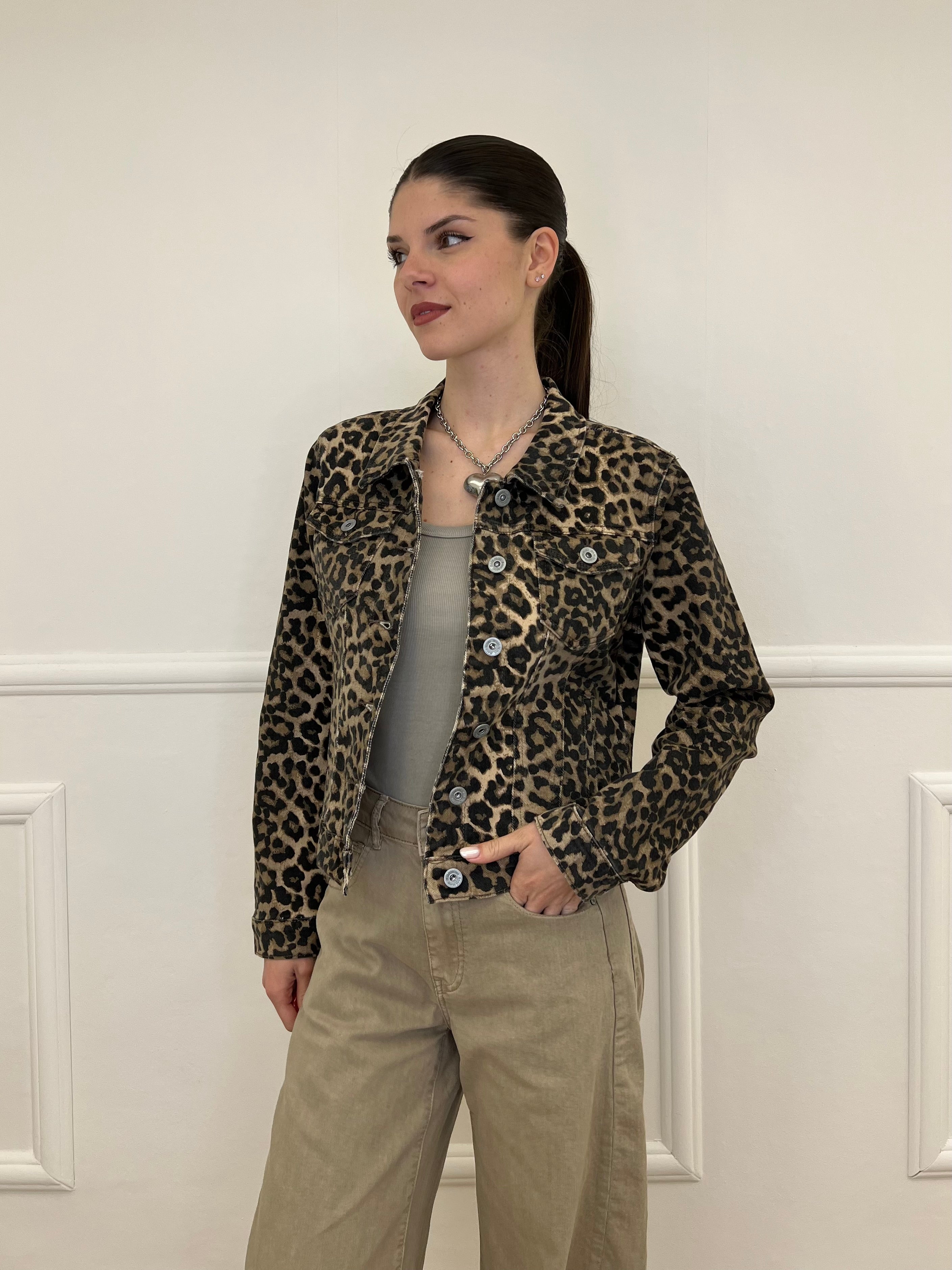 Giacca Denim Animalier 5806