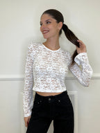 Maglia Crop Pizzo 7075 - Bazar Abbigliamento