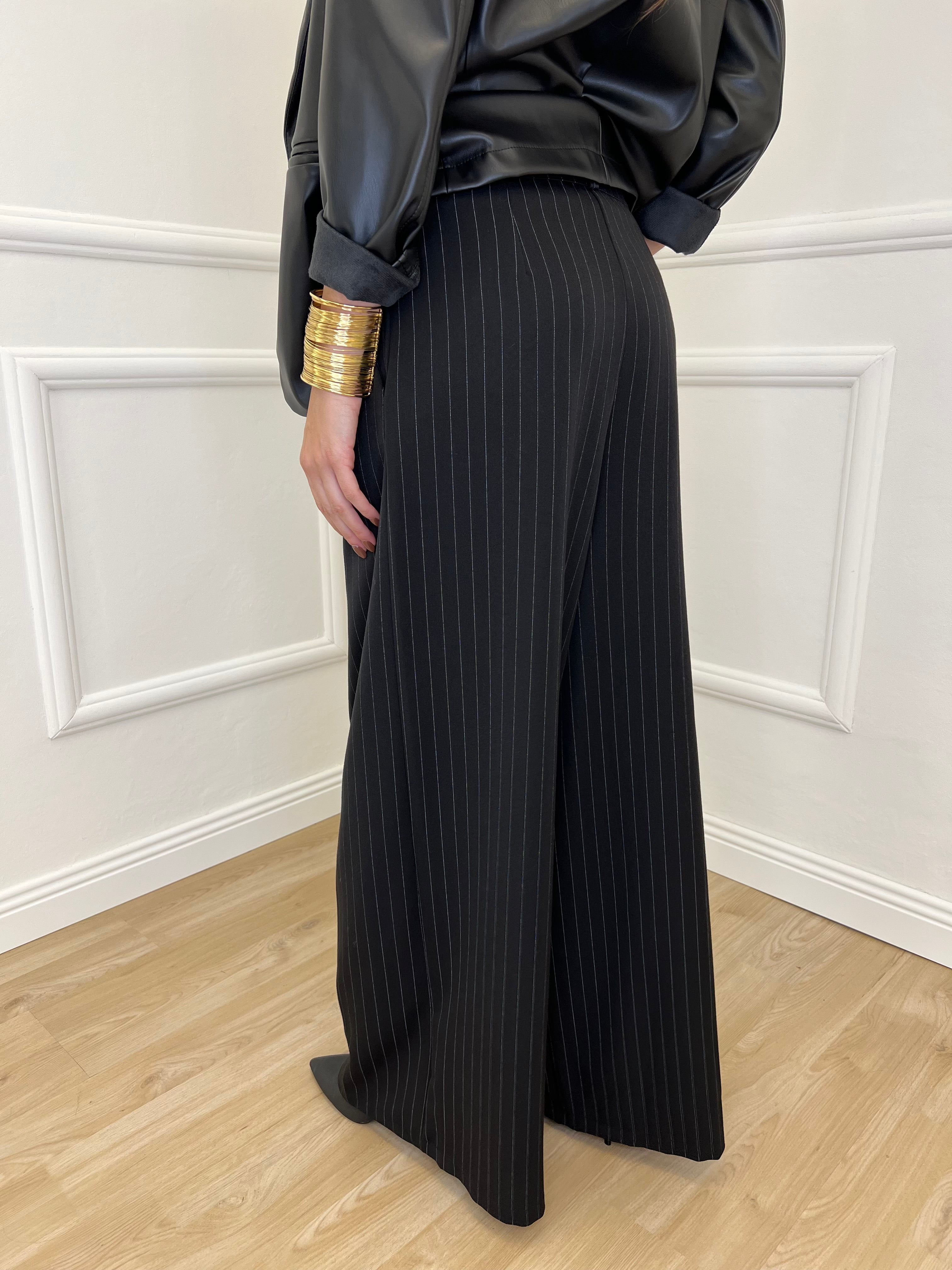 Pantalone Gessato 7158 Nero