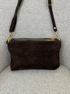 Pochette Doppia Vera Pelle Scamosciata VPB002