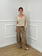 Pantalone Corduroy Cintura 27998 Fango