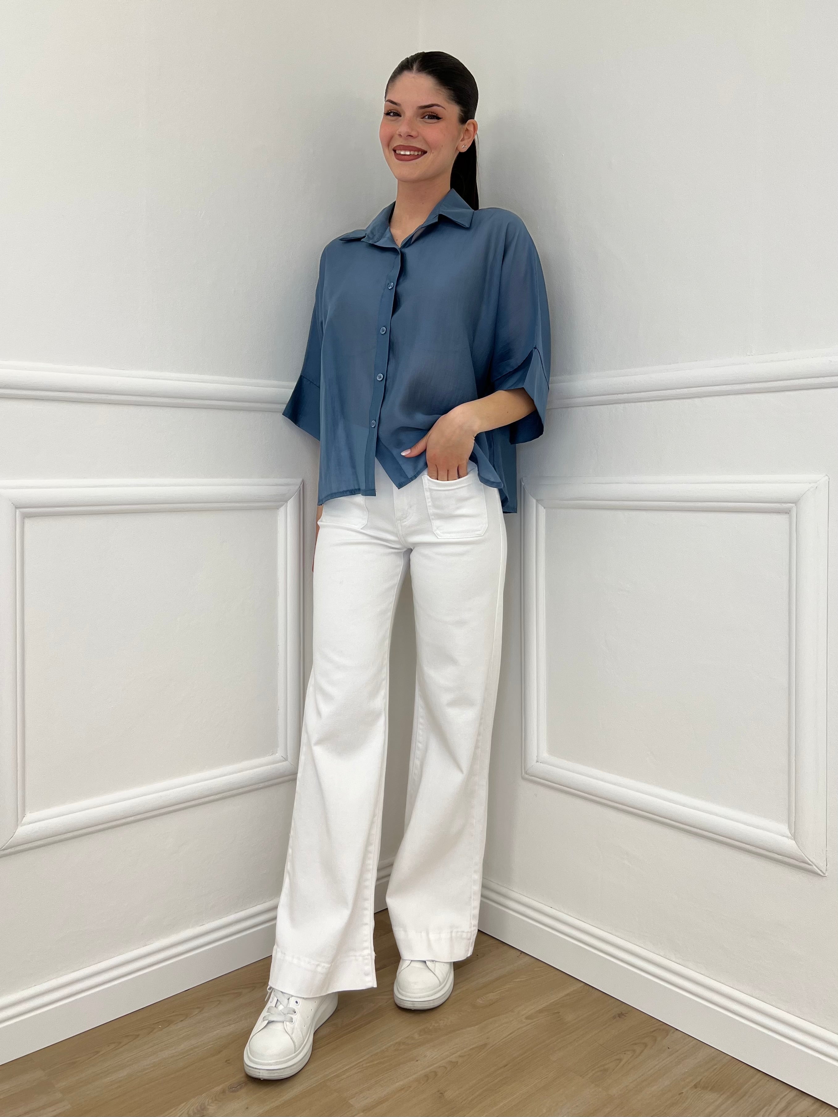 Camicia Over Tencel 7055 Jeans - Bazar Abbigliamento