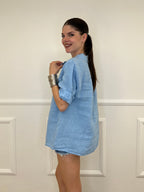 Camicia Over In Lino 1789 Azzurro