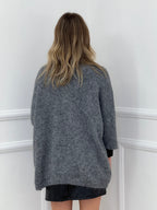 Cardigan Aperto Mohair 5021 Grigio