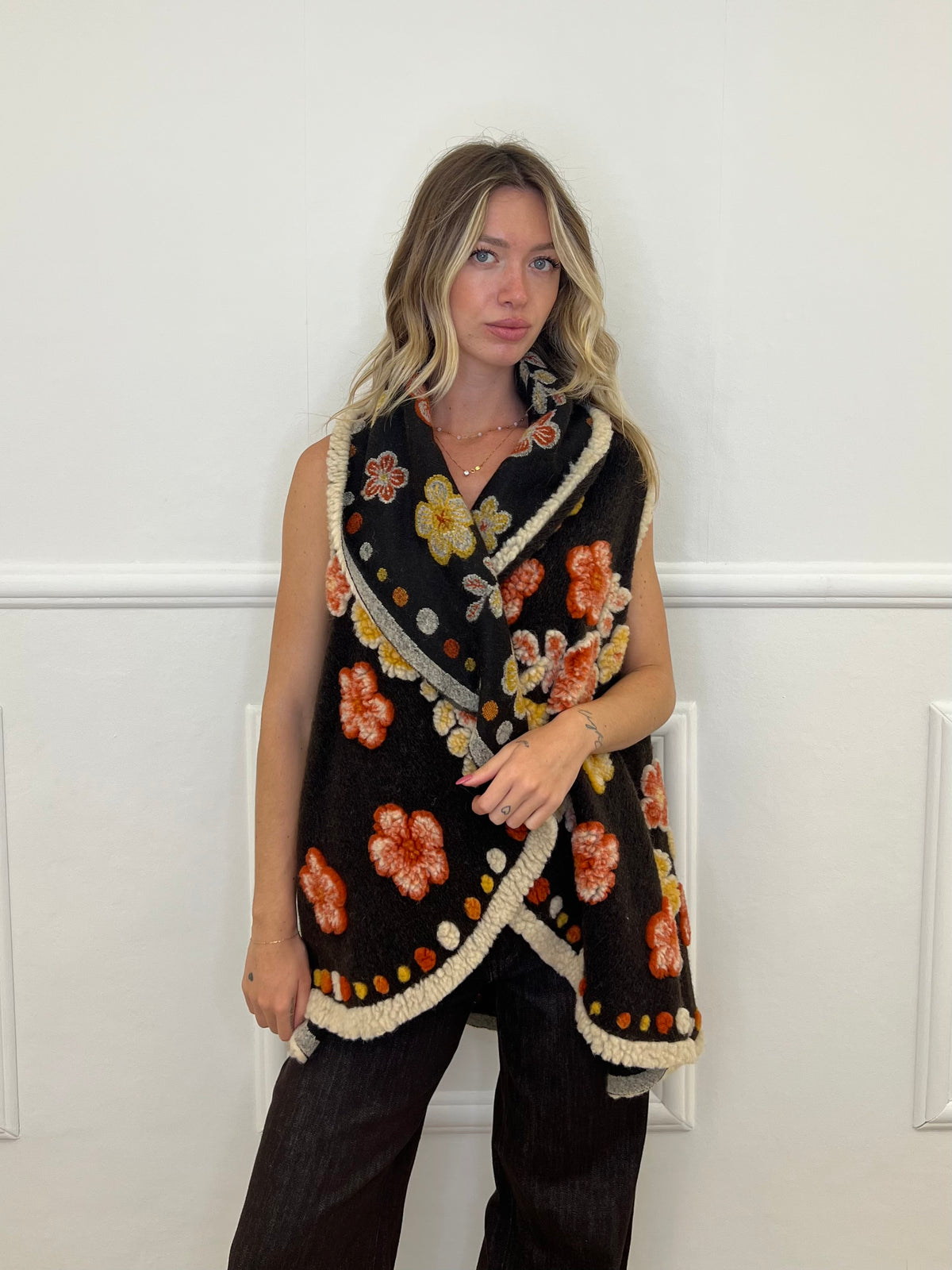 Poncho Gilet Suzani Doubleface 67041 Moro