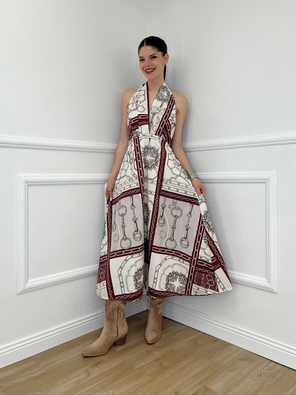 Abito Marilyn Fantasia 961902 Burgundy