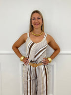 Top In Viscosa a Righe 3661 Camel