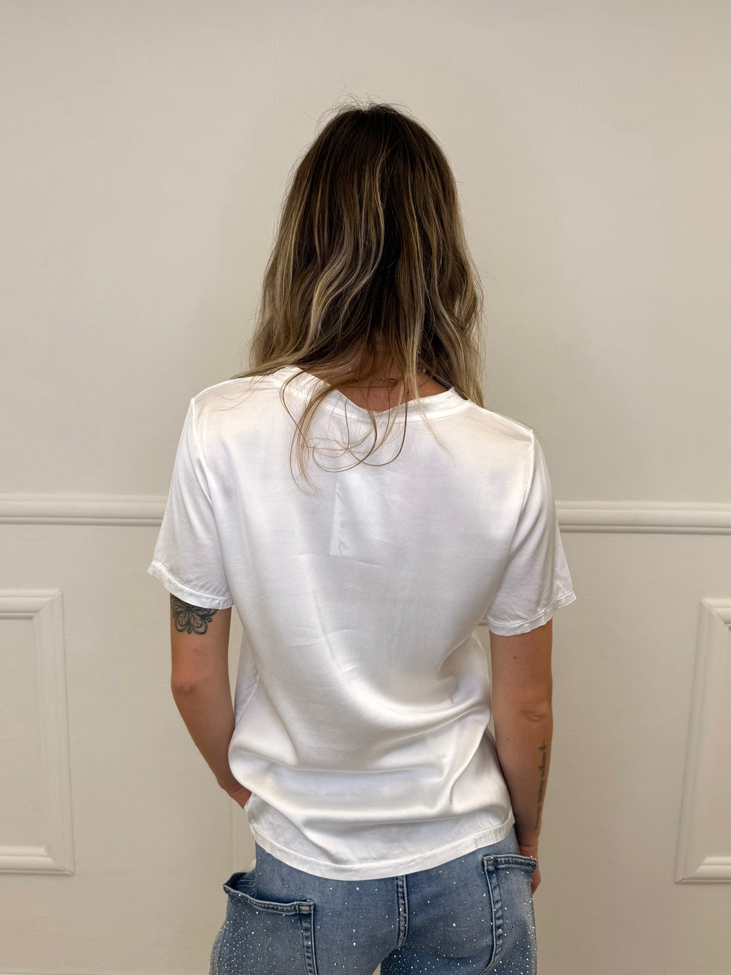 T-shirt In Raso 5055 Bianco