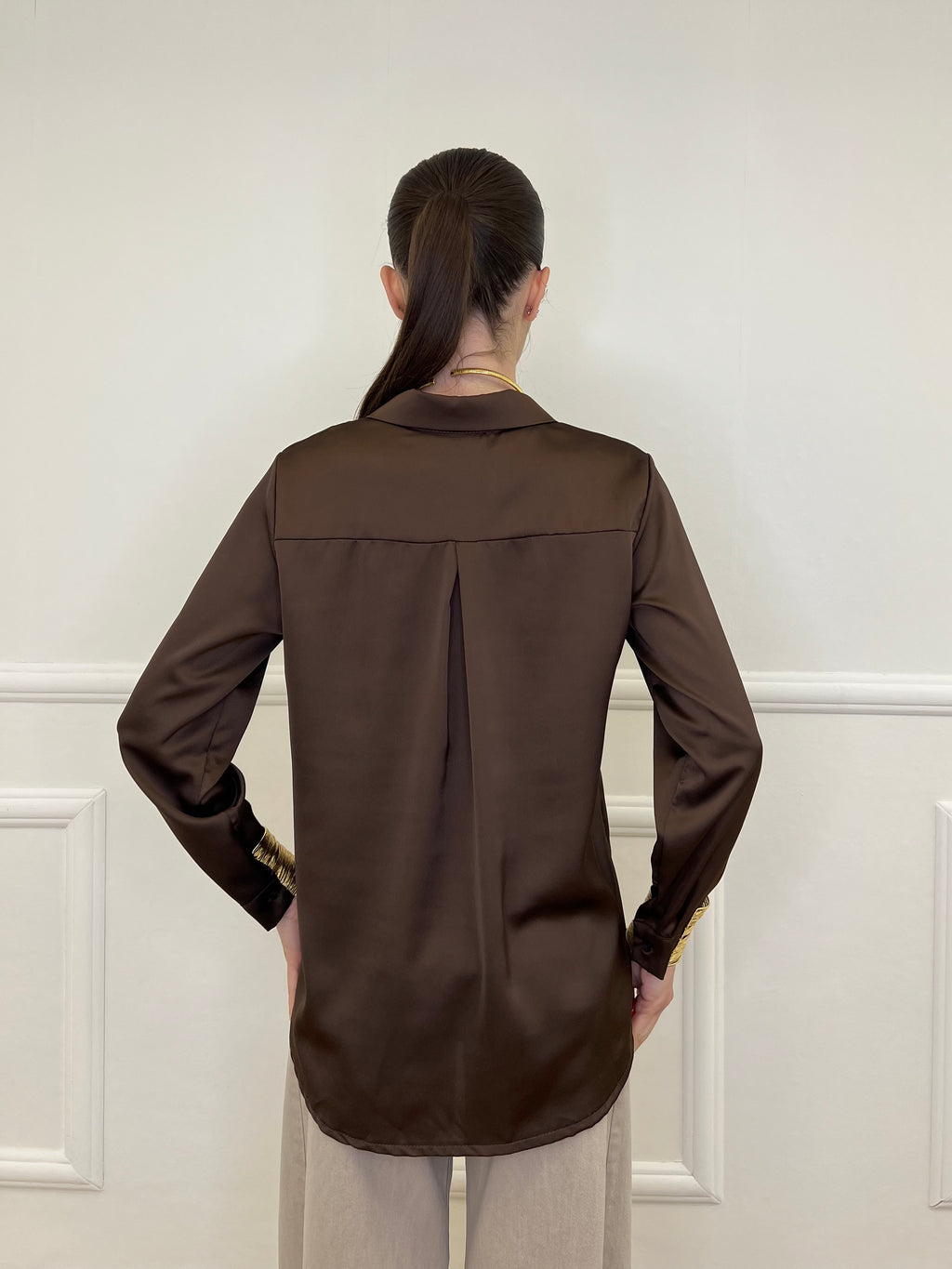 Camicia Satin 261081 Moro