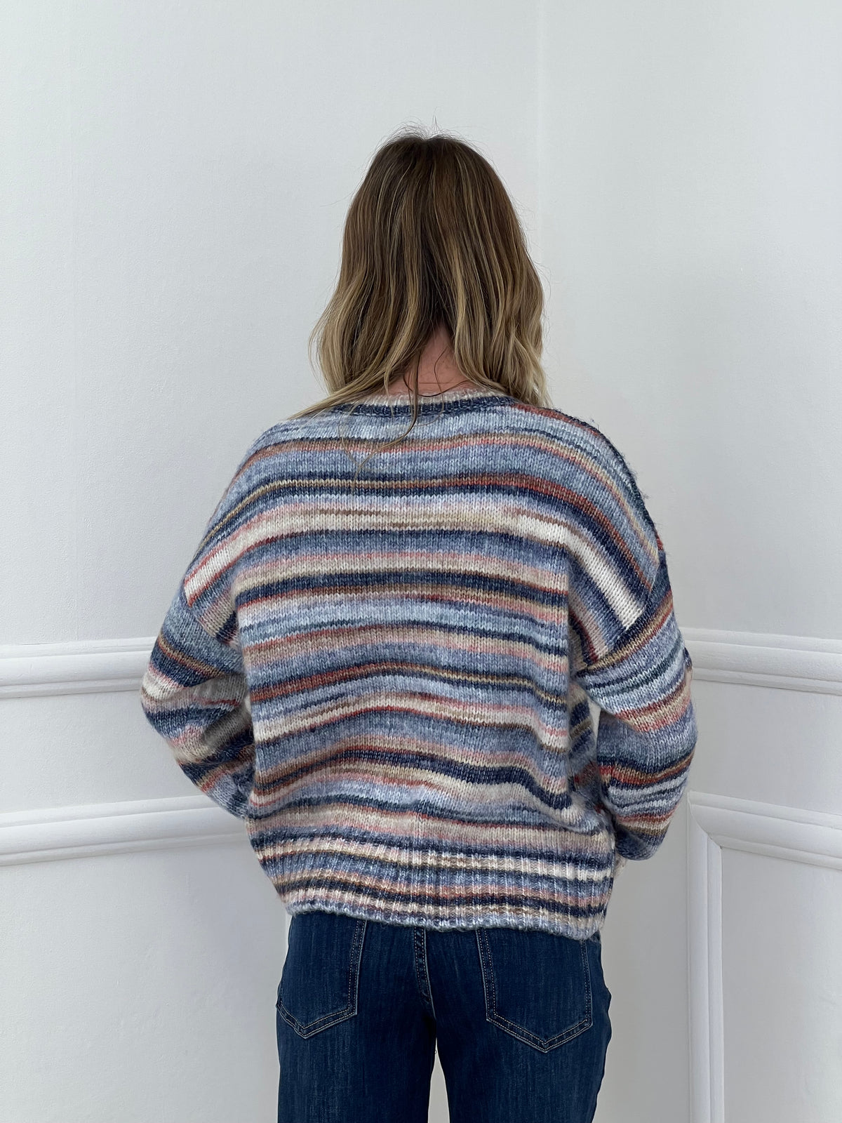 Maglia Righe Multicolor 37066 Blu