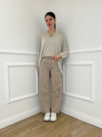 Twin Set Maxi Maglia e Canotta 53716 Ecru