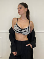 Top Foglie Strass 5610 - Bazar Abbigliamento