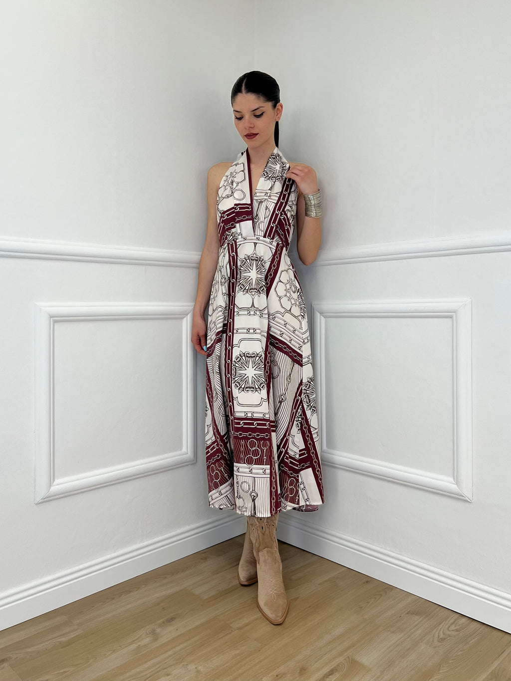 Abito Marilyn Fantasia 961902 Burgundy