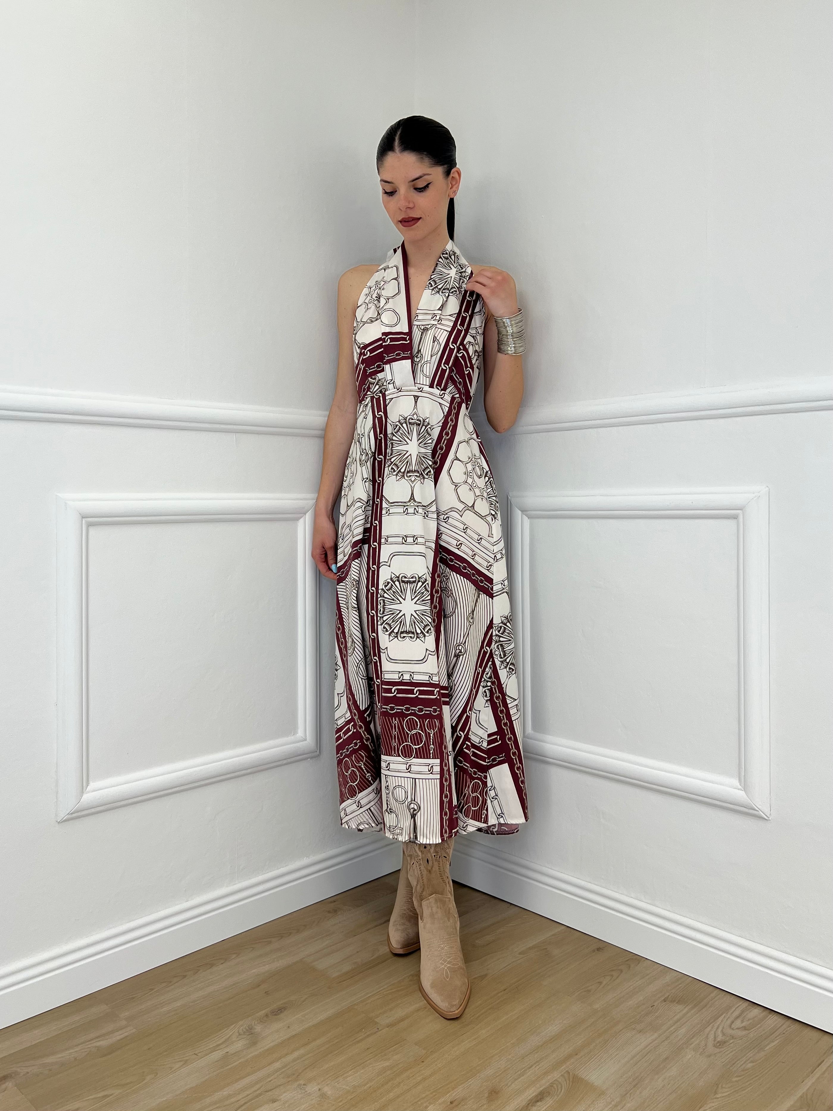 Abito Marilyn Fantasia 961902 Burgundy