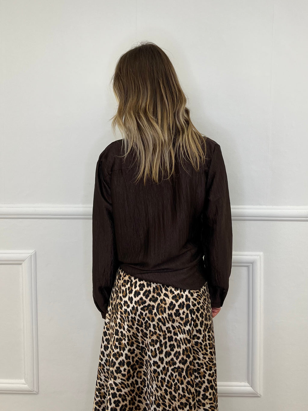Camicia Over Chiffon 2372 Marrone