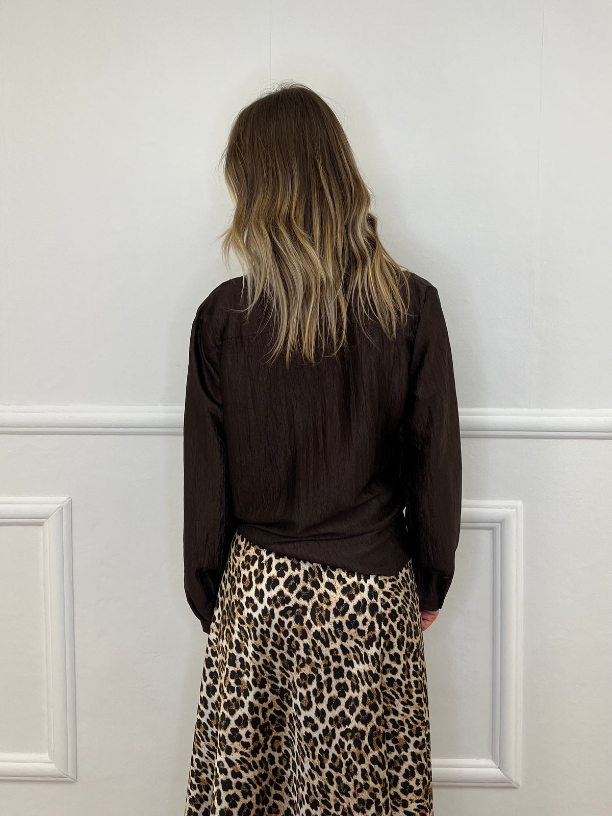 Camicia Over Chiffon 2372 Marrone