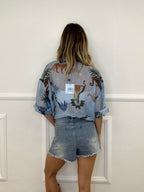 Camicia Jungle Tencel 2955 Azzurro