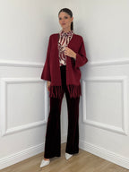 Cardigan Frange DL7296 India - Bazar Abbigliamento