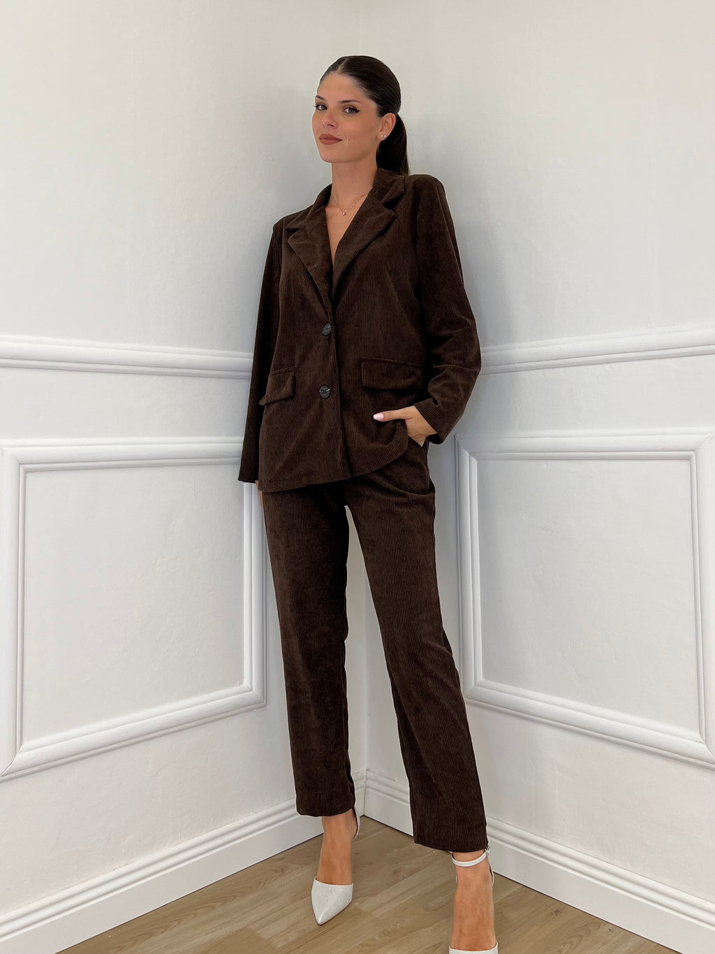 Giacca Corduroy 25790 Caffè - Bazar Abbigliamento