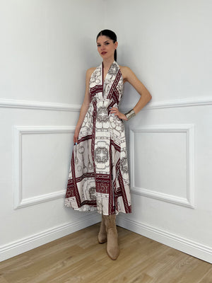 Abito Marilyn Fantasia 961902 Burgundy