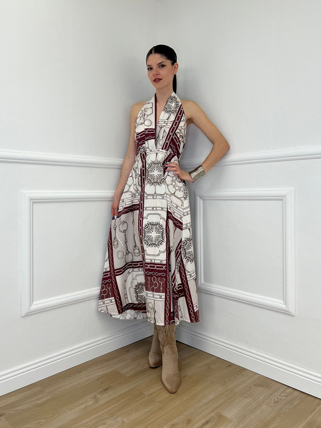 Abito Marilyn Fantasia 961902 Burgundy