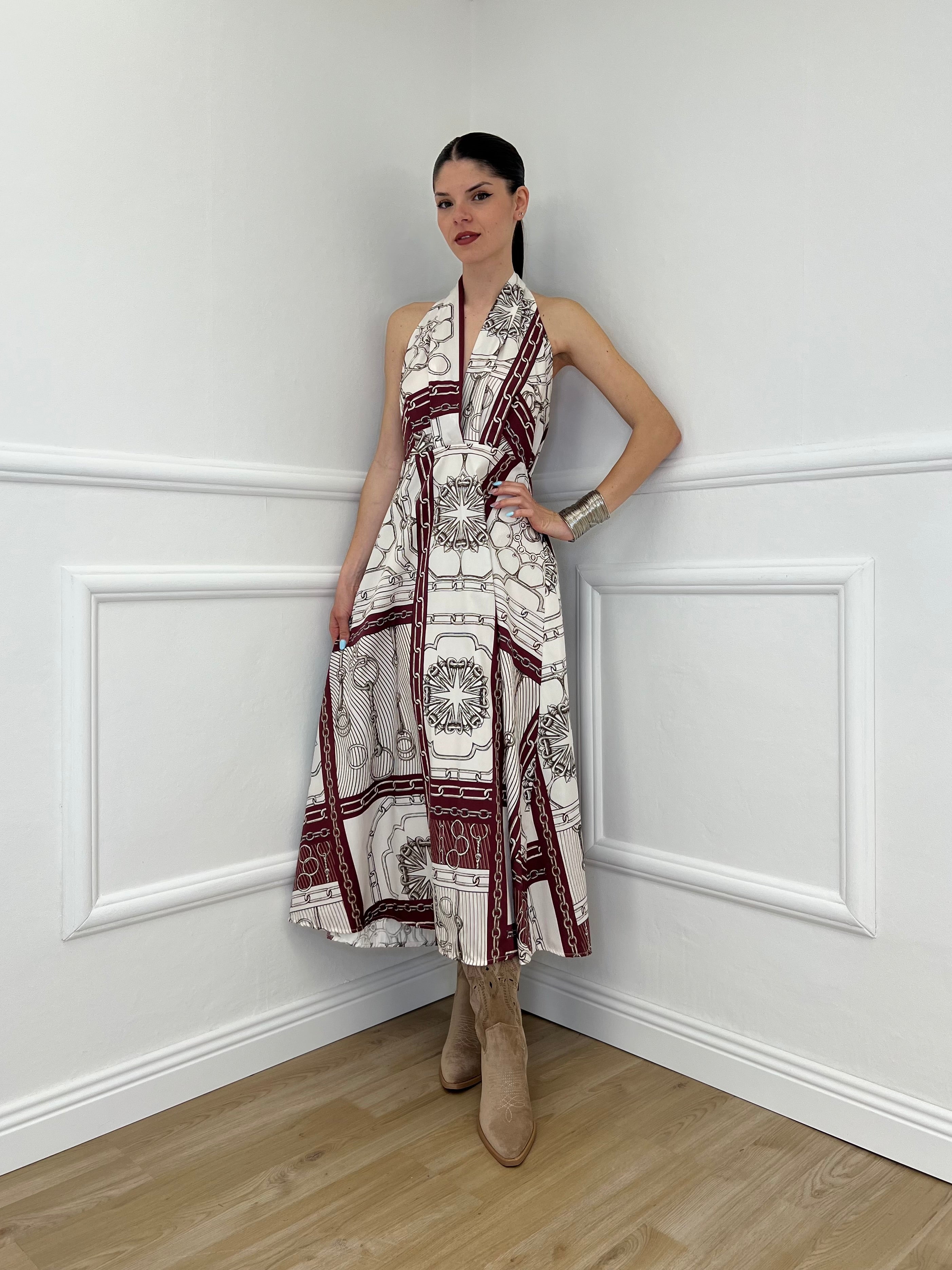 Abito Marilyn Fantasia 961902 Burgundy