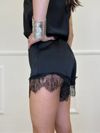 Shorts Lingerie Pizzo L337 Nero