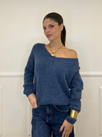 Maglia a V Alpaca 24103