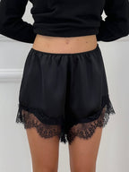 Shorts Lingerie Con Pizzo L337 Nero