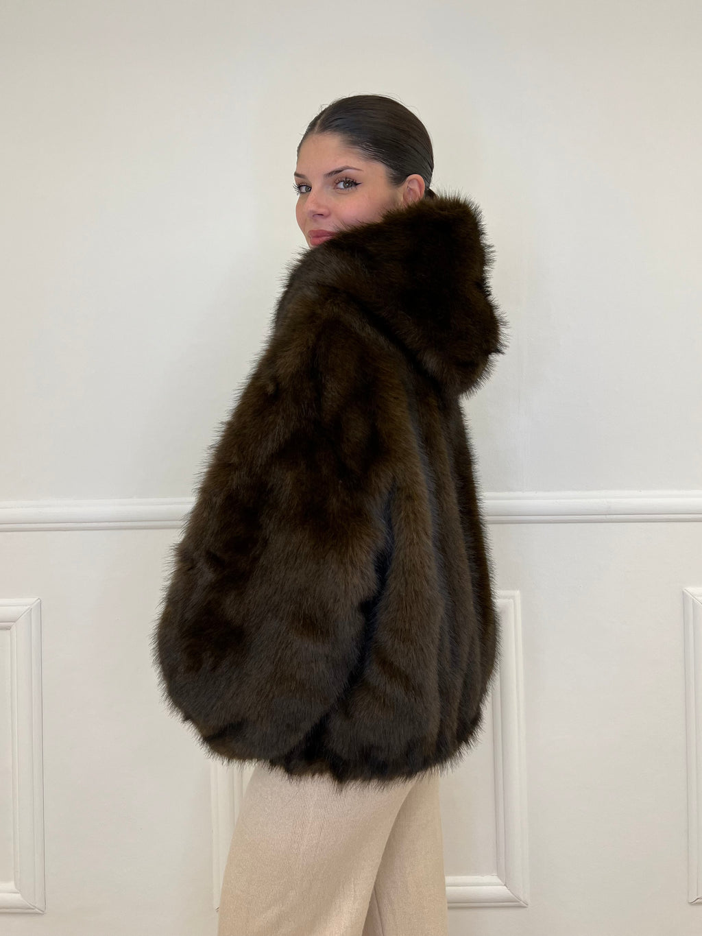 Pelliccia Bomber 00322 Moro