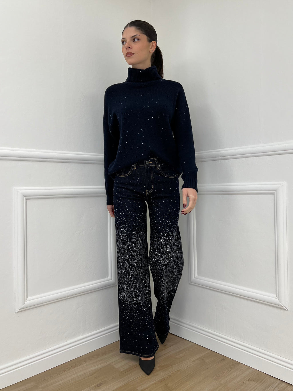 Dolcevita Micro Paillettes 25100 Blu