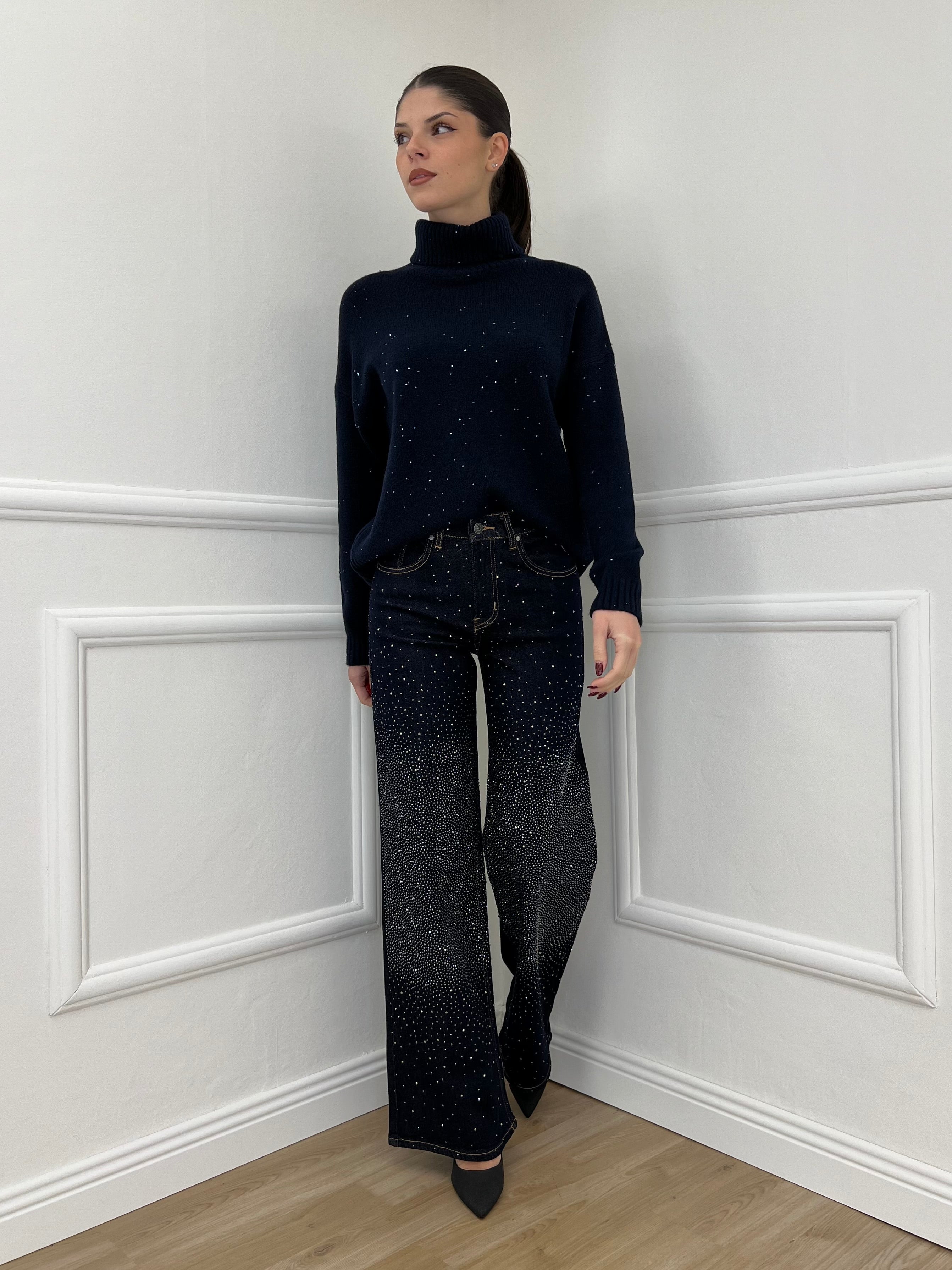 Dolcevita Micro Paillettes 25100 Blu