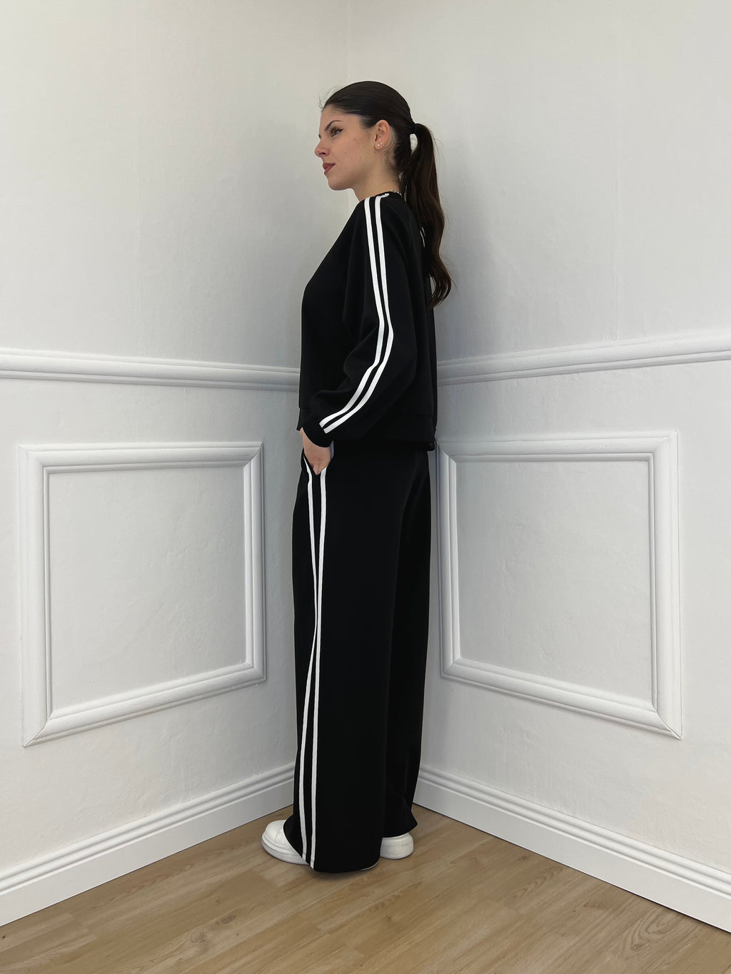 Tuta Bande Girocollo 88426 Nero