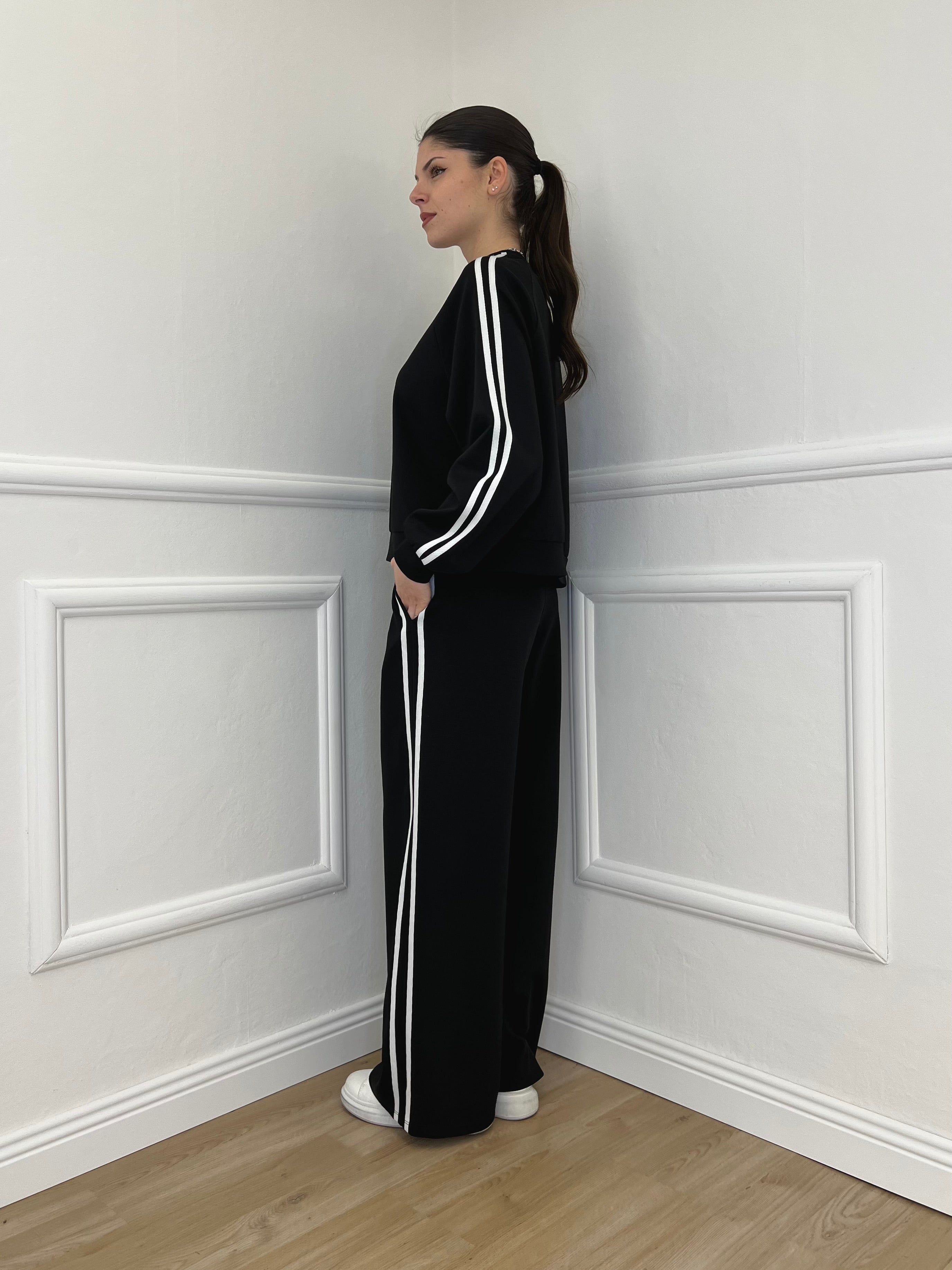 Tuta Bande Girocollo 88426 Nero