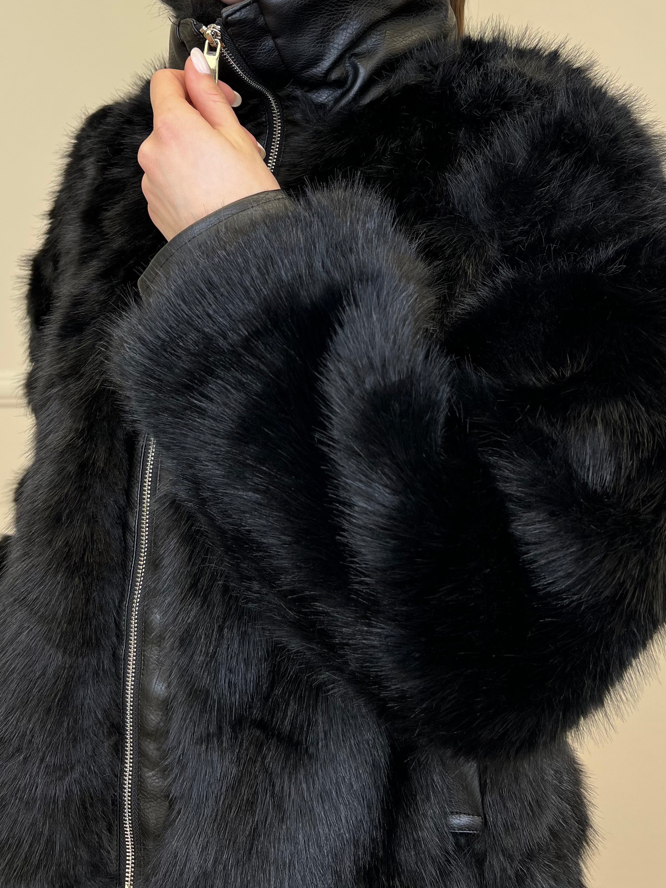 Pelliccia Interno Maculato SH1621 Nero