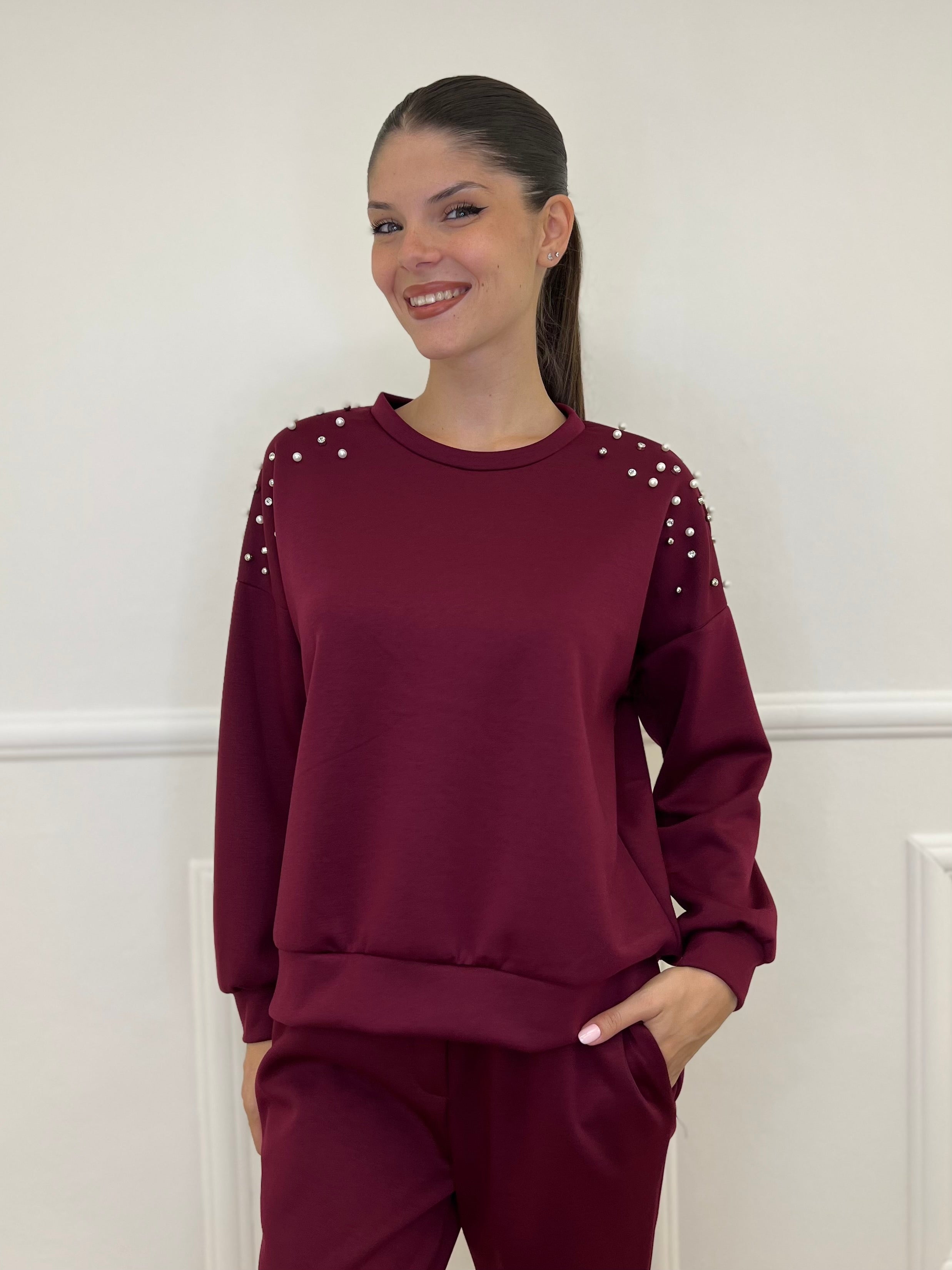 Felpa Gioiello 2441 Bordeaux - Bazar Abbigliamento