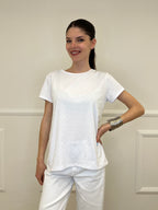 T-shirt Strass 8142 Bianco