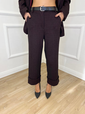 Pantalone Twill Bicolor 19318 Burgundy