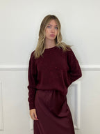 Maglia Over Paillettes 5582 Bordeaux