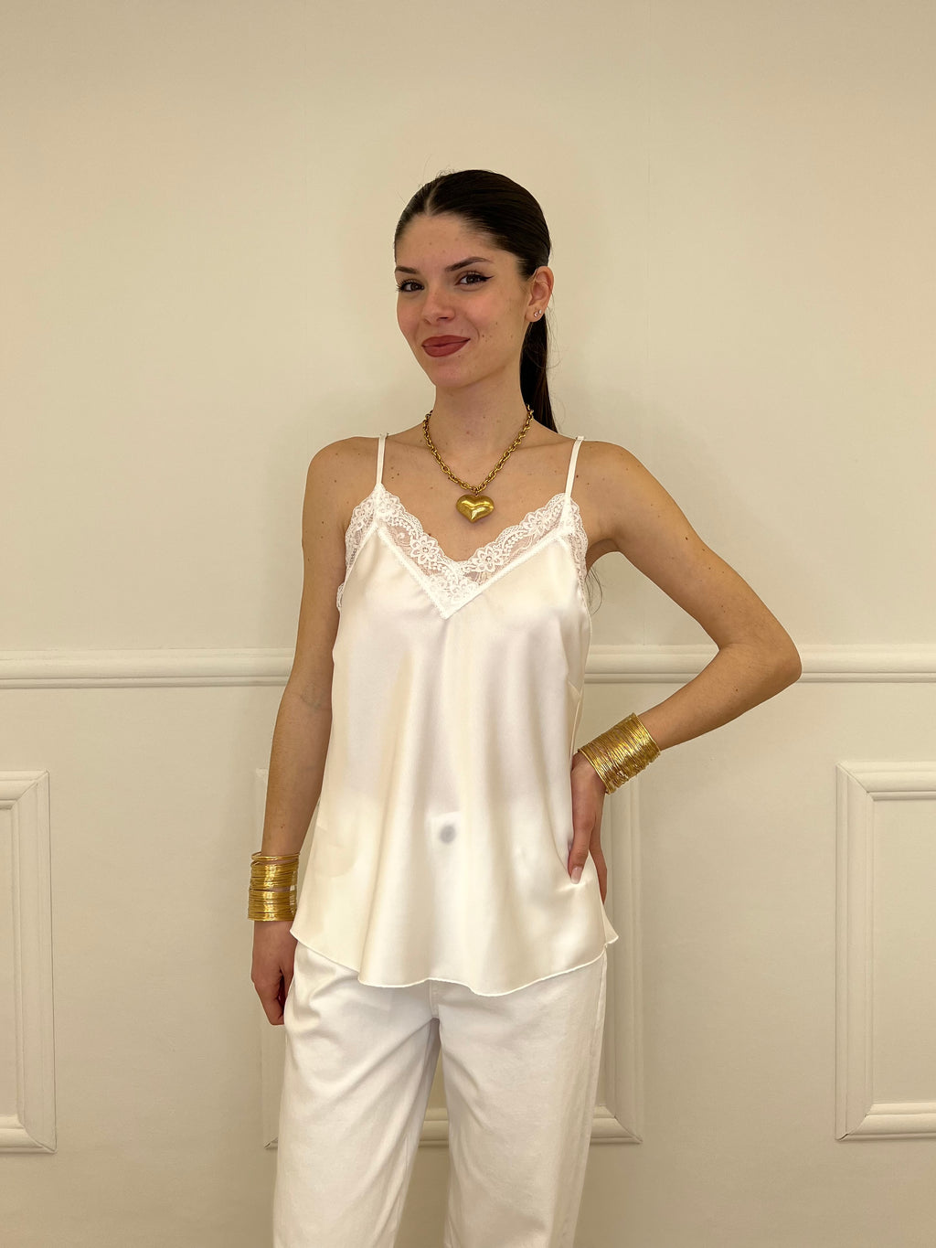 Top Satin Pizzo 1542