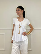 Maglia Over Viscosa 22225 Bianco