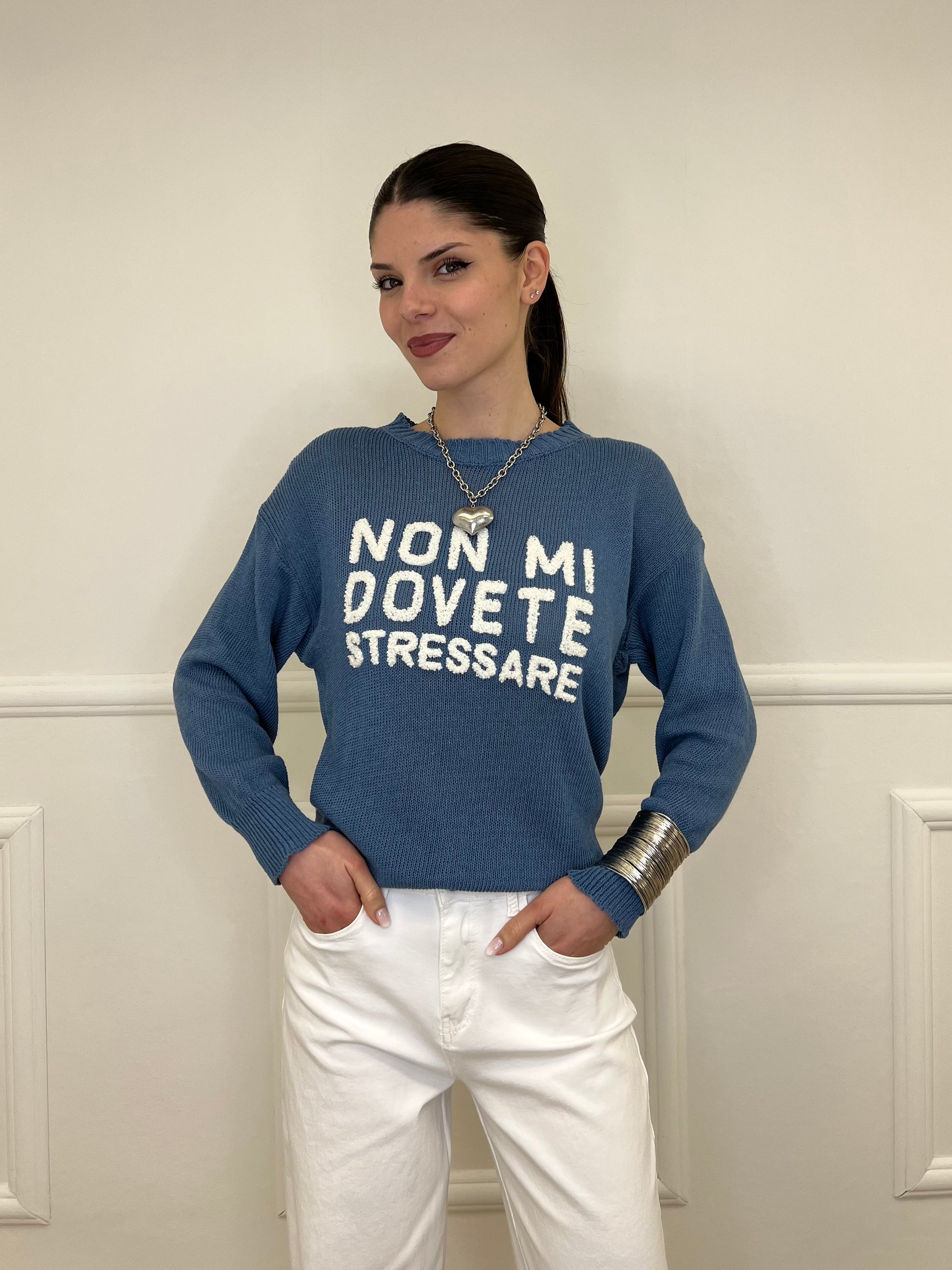 Maglia "Non Mi Dovete Stressare" 3695 Avio