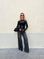 Maglia Tulle Lumina LC260454 Nero