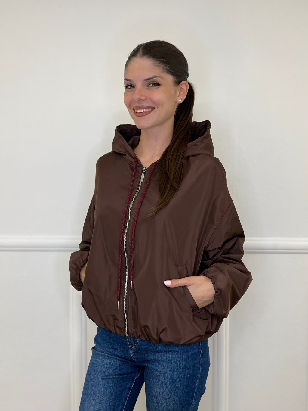 Giubbino Nylon 25029 Caffè - Bazar Abbigliamento