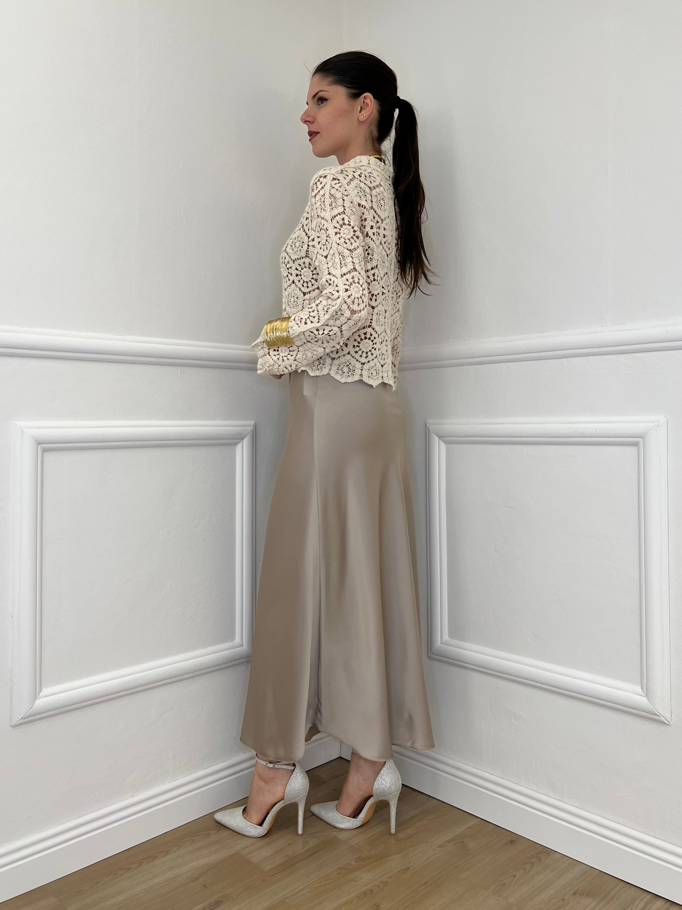 Gonna Satin 2236 Sabbia