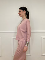 Completo Tuta Strass 036521 Rosa