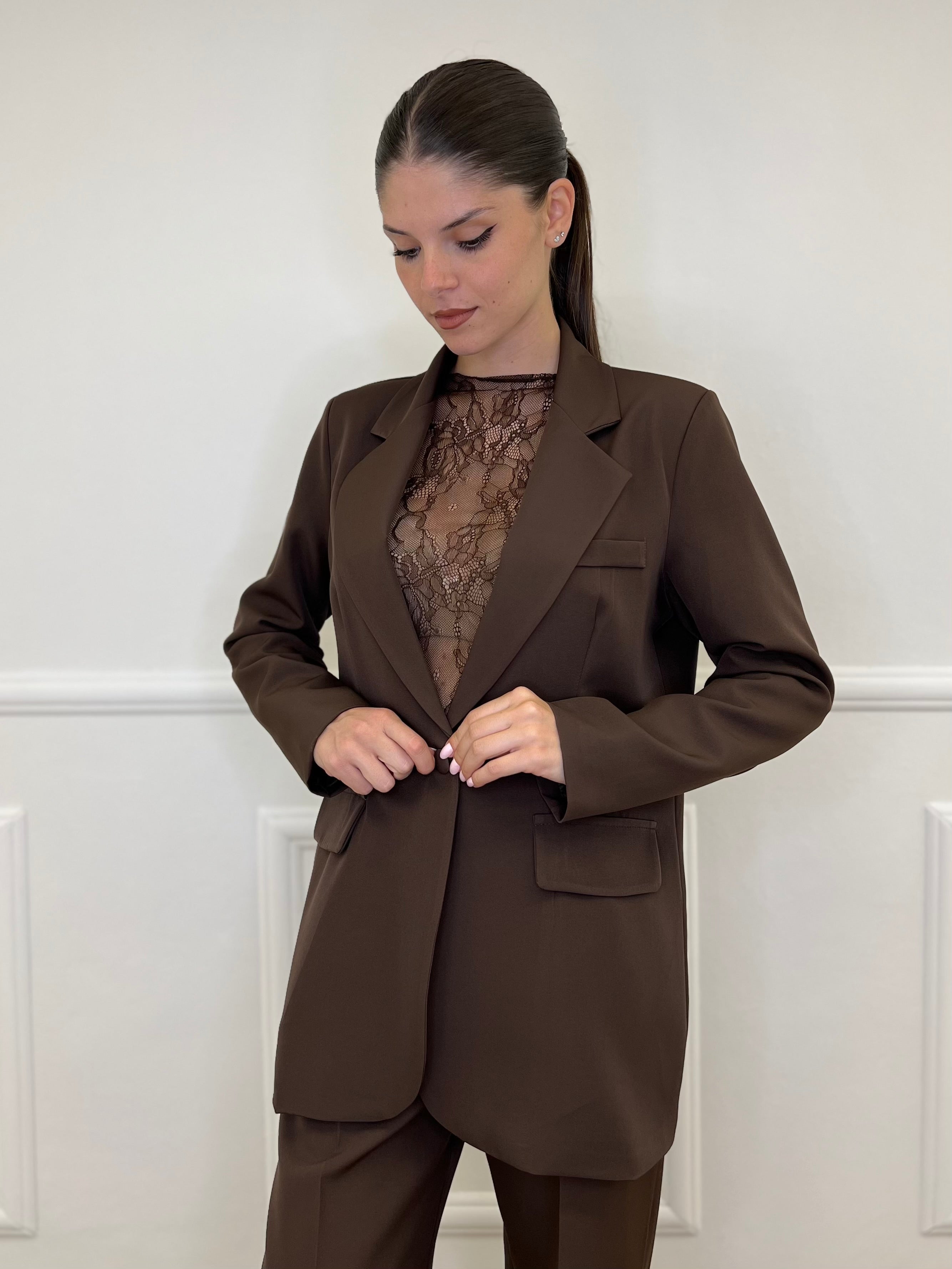 Giacca Over 2202 Caffè - Bazar Abbigliamento