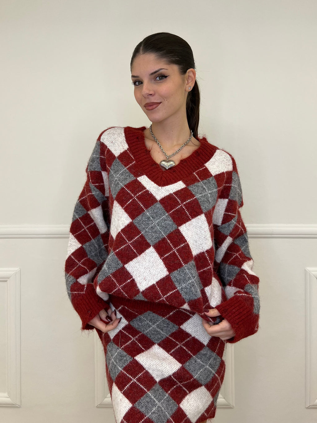 Completo Losanghe 2595 Burgundy