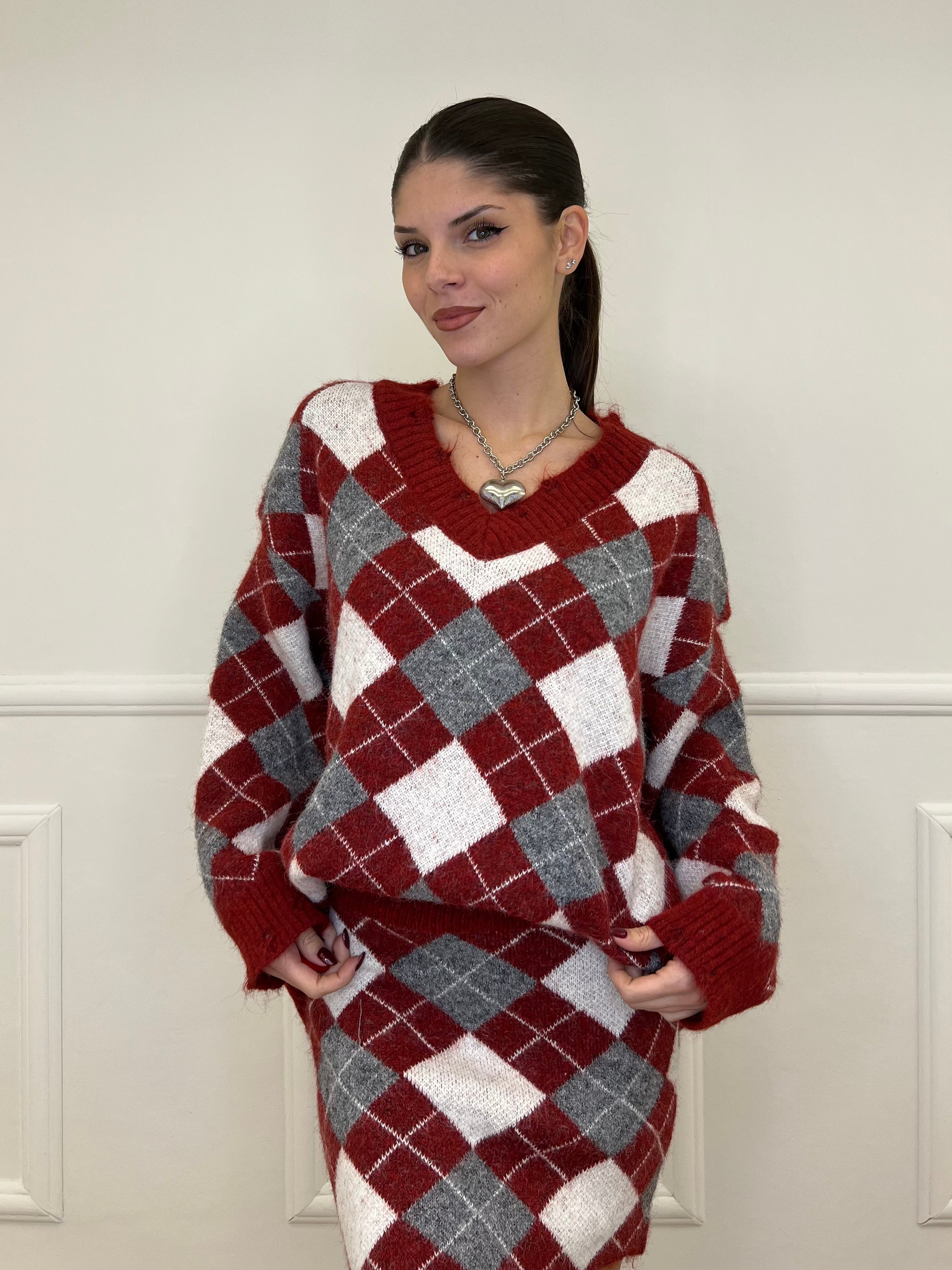 Completo Losanghe 2595 Burgundy