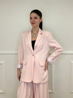 Blazer Con Fodera Gessata 216401 Rosa